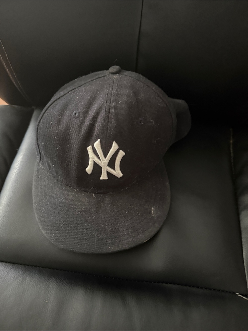New Era Black Cap with White NY Logo